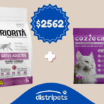 Combo 5, alimento prioritá gato adulto castrado y piedra sanitaria de regalo.